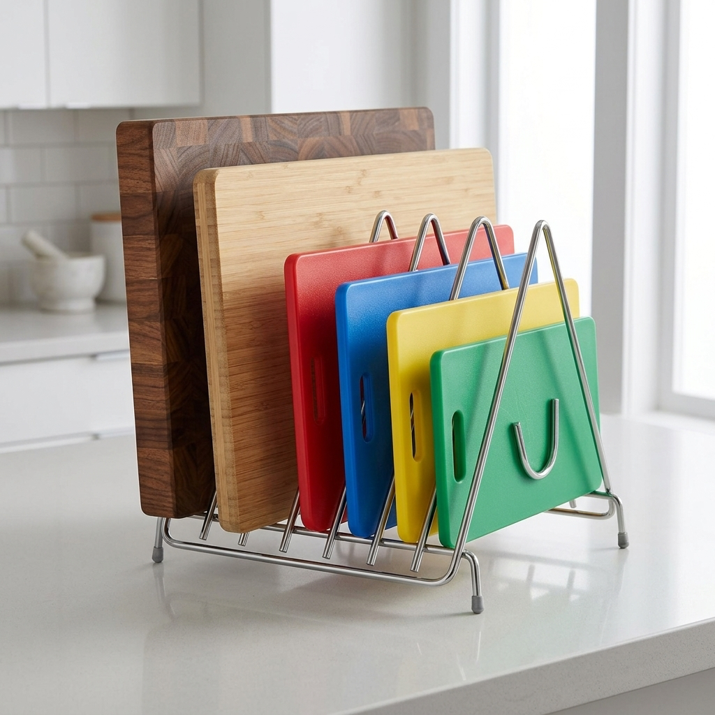 AI Generated No 116 Cutting Board Rack-6slot in Kitchen Environment