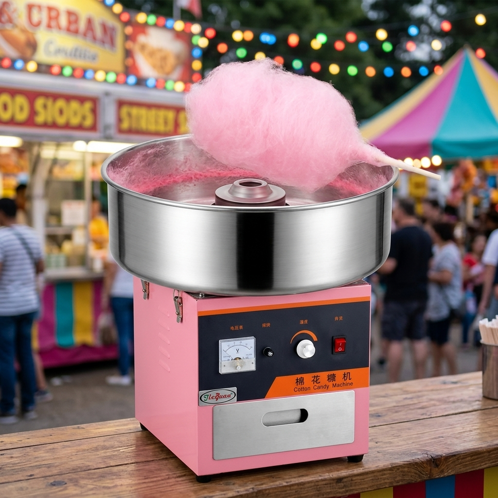 AI Generated MH-15W GAS Candy Floss Machine in action