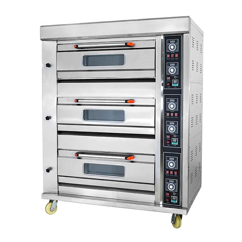 Commercial GAS Bakery Oven 3Deck 9Tray