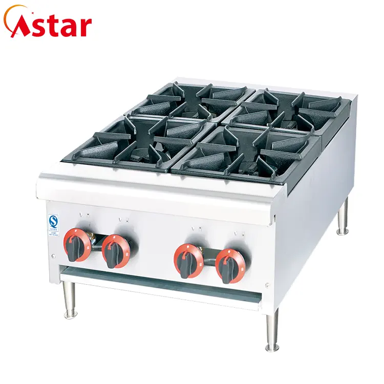 [H0835] ASGH-4S Counter Top Gas 4-Burner Stove