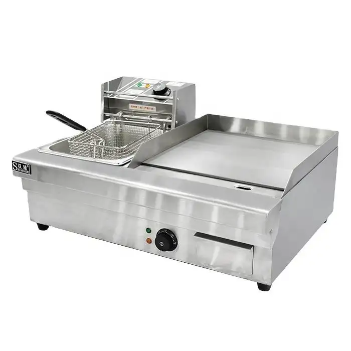 AS-828 Electric Fryer with Griddle
