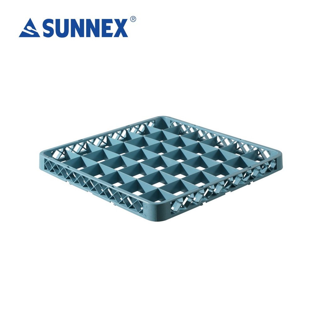 MGT PP Glassware Rack Base, 36 Compartments, 50 X 50 X 10(H)Cm