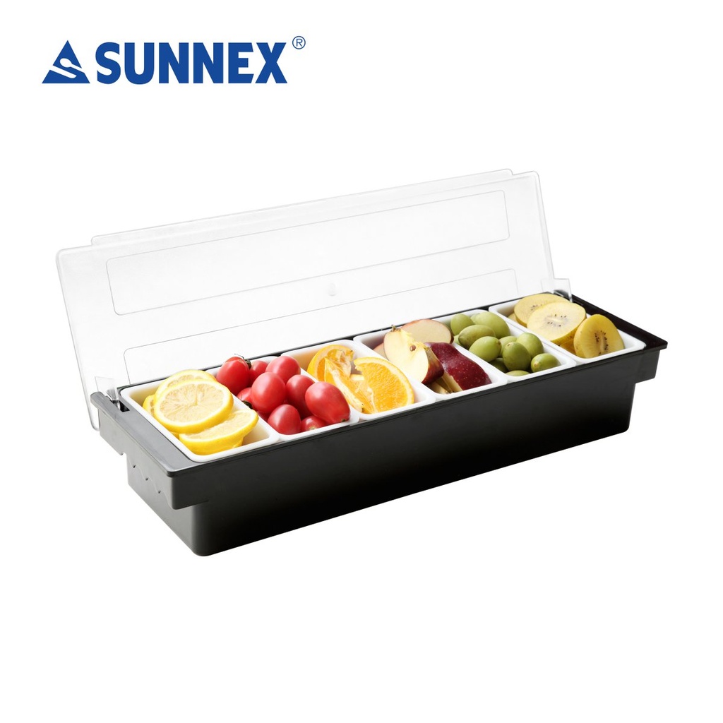 Condiment Dispenser 6-Compartment Holder