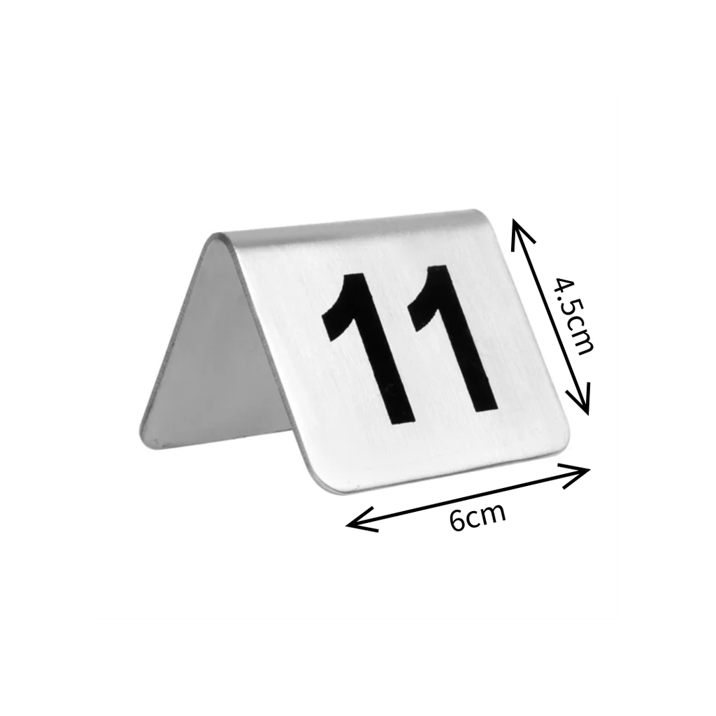 [423-13] SS Tent Style Number Sign -1 to 50