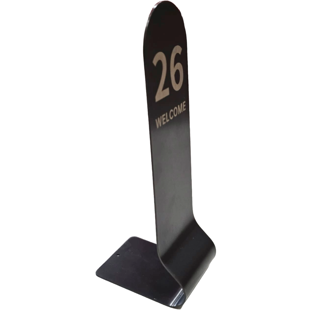 SS Table Number Sign -Black H22cm/W6cm