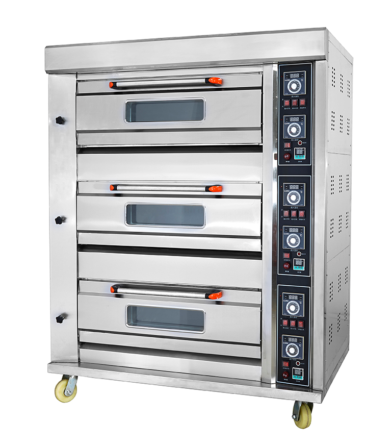 HGB-60Q Gas Deck Oven 3 Deck 6 Trays
