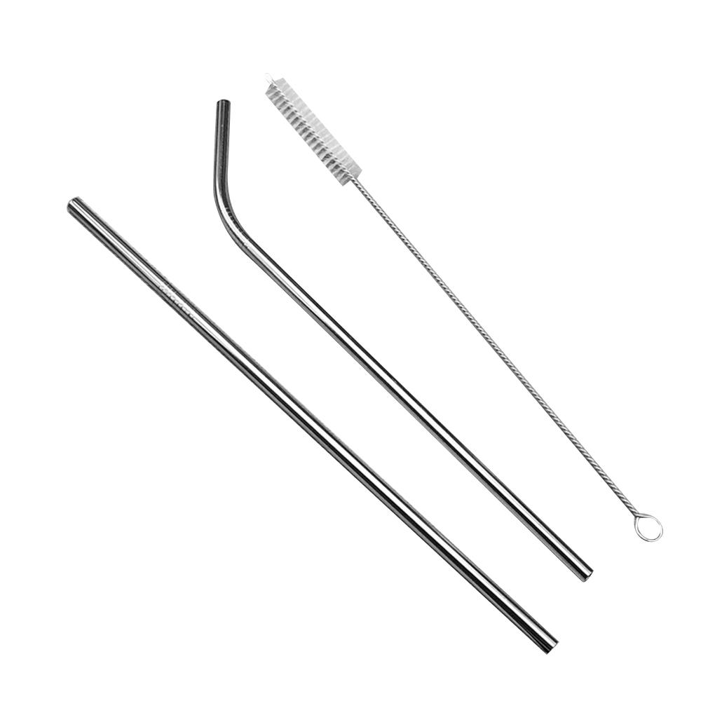 SS straw set 3pcs (215mm 200mm)