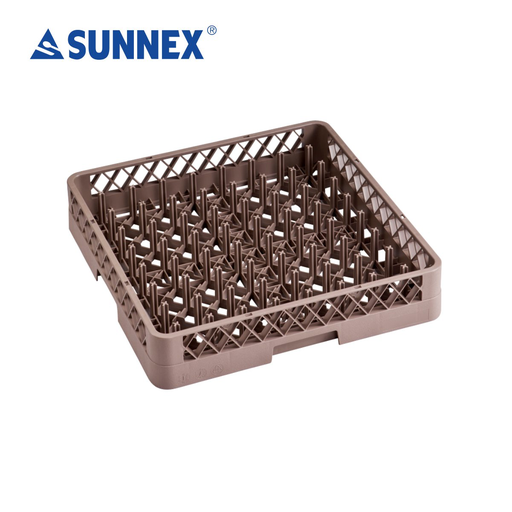 [MPT64BV-UK] MGT PP Plate Rack 64 Pegs, 50 X 50 X 10(H)CM - BROWN