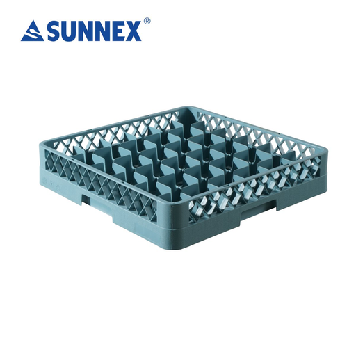 [MGT36BG-UK] MGT PP Glassware Rack Base, 36 Compartments, 50 X 50 X 10(H)CM -GREY