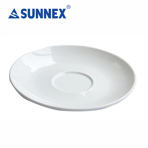 [C88048-UK] Orion Whiteware Porcelain, Tea Cup Saucer, 14.5cm, For C88047 Tea Cup