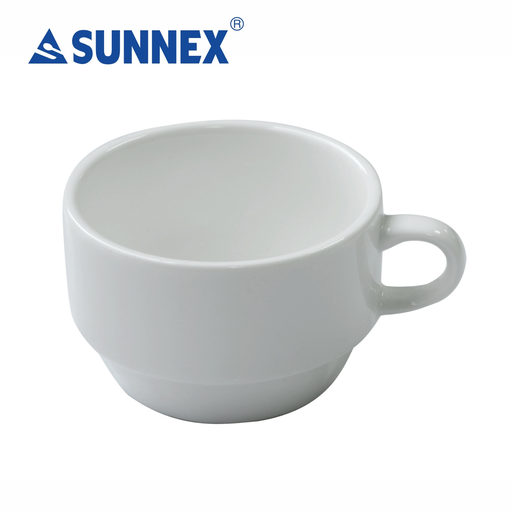 [C88051-UK] Orion Whiteware Porcelain, Coffee Cup, Stackable, 195ml