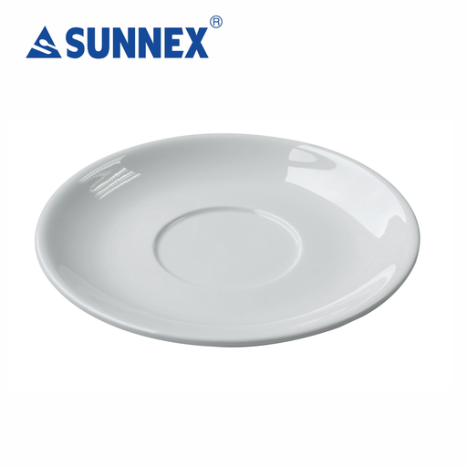 [C88052-UK] Orion Whiteware Porcelain, Coffee Cup Saucer, 14.5cm, For C88051 Coffee Cup