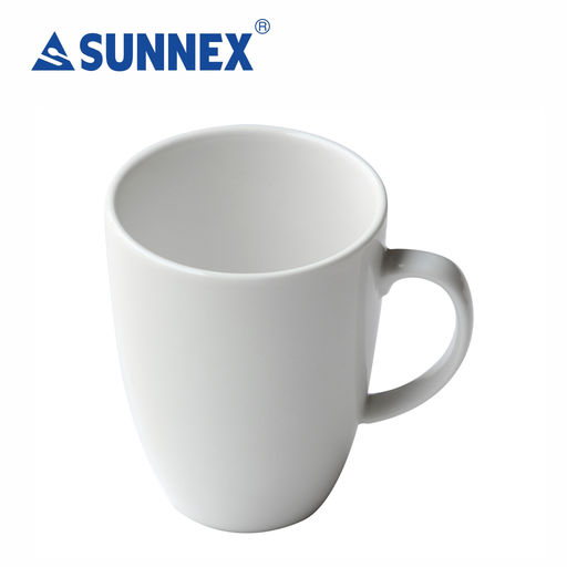 [C88132-UK] Orion Whiteware Porcelain, Belly Shaped Mug, 8.6 X 11(H)Cm, 400ml / 14fl.Oz