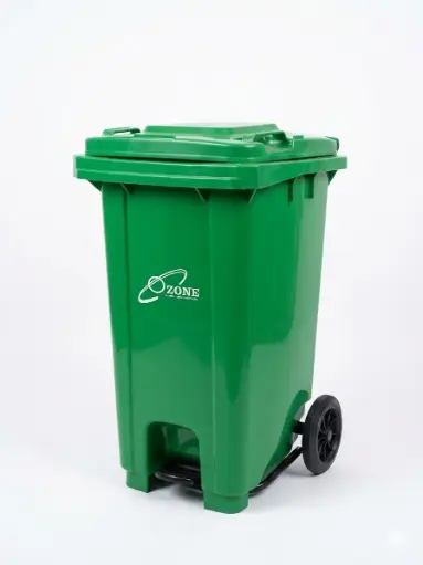 [4545] Ozone Plastic Garbage Bin With Pedal & Wheel -120L