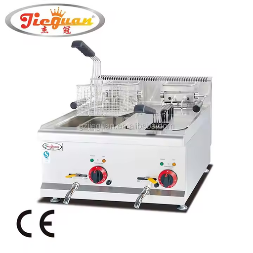 [H0108] DF-685 Gas Deep Fryer Double 10-14LTR