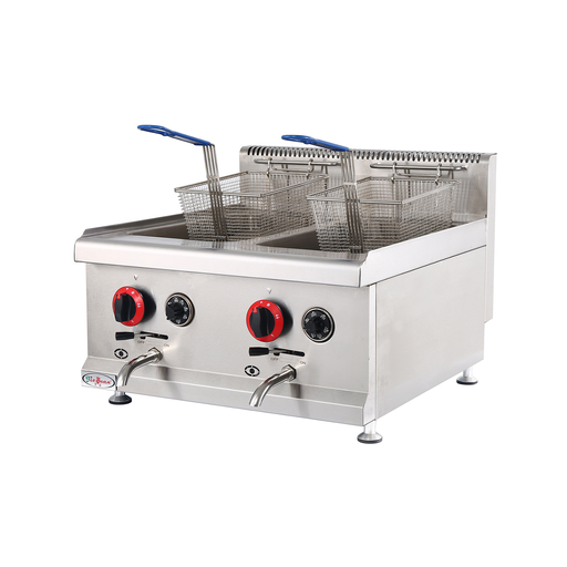 [H0106] GF-585 Gas Deep Fryer 14LTR*2 -Double