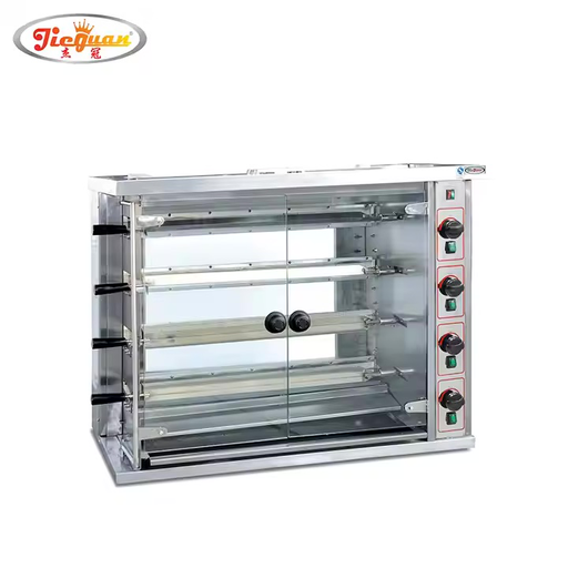 [H0126] JGT-4P Gas Chicken Rotisserie 4-Skewers