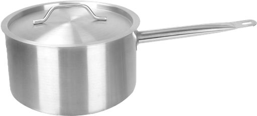 [H0519] SS Single Handle Sauce pan D24*H13.5cm (6Ltrs)
